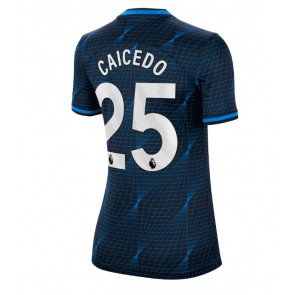 Chelsea Moises Caicedo #25 Replika Udebanetrøje Dame 2023-24 Kortærmet